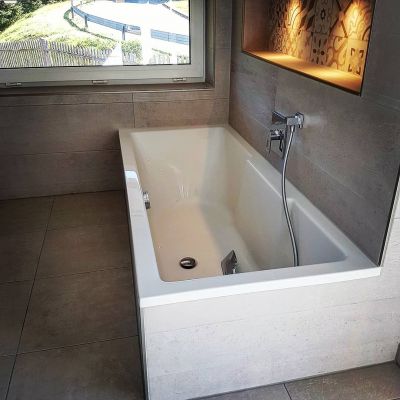 Badezimmer kombiniert Retro und Moderne